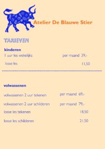 Tarieven blauwe stier – 1